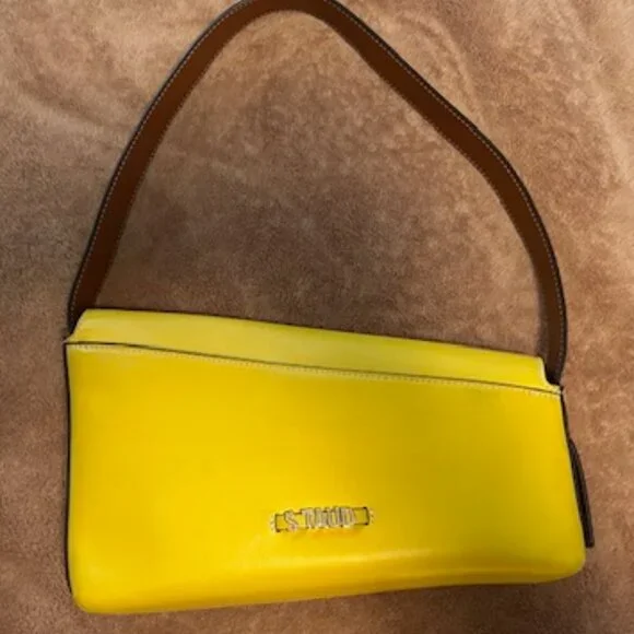 Iconic STAUD "Acute" Napa Leather Shoulder Bag in Goldie/Tan, NWT - Picture 3 of 13